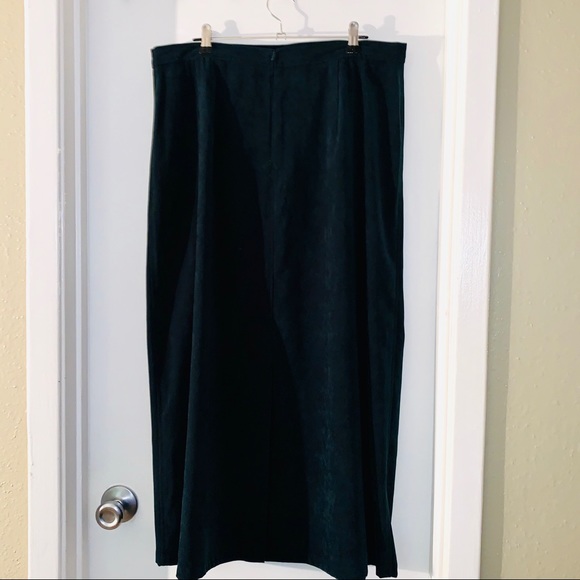 Talbots Green Suede Midi Skirt - Picture 2 of 5
